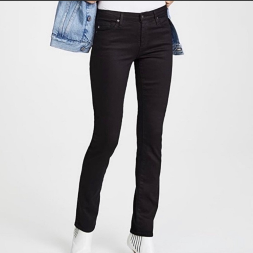 AG Harper Essential Straight Jeans in Overdye Black Sz 29R - Like New!